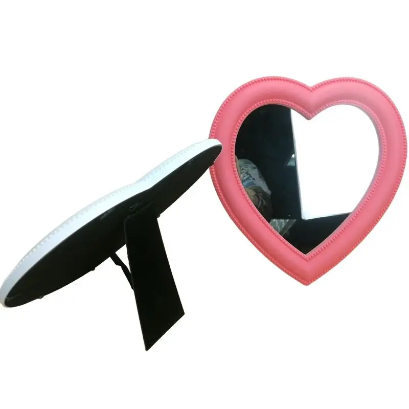 

Home Wall Mirror Love Multi-color Desktop Makeup Mirror Dual-Use Vanity Mirror Girl Room Wall Decoration Heart-Shaped Mirror