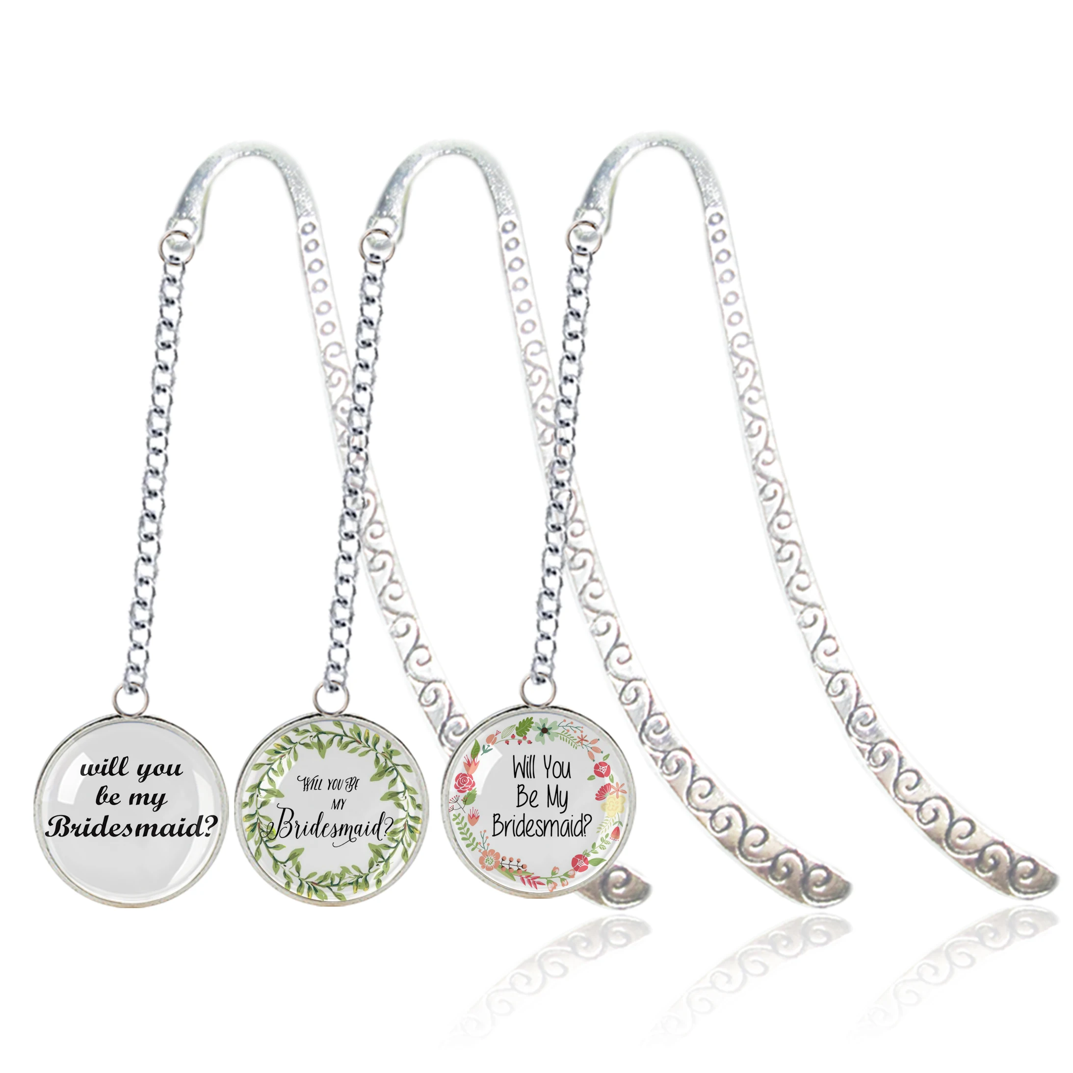 

Will You Be My Bridesmaid - Metal Bookmark Quotes Sign Pendant For Reading Notebook Wedding Invitation Bridal Friendship Gifts