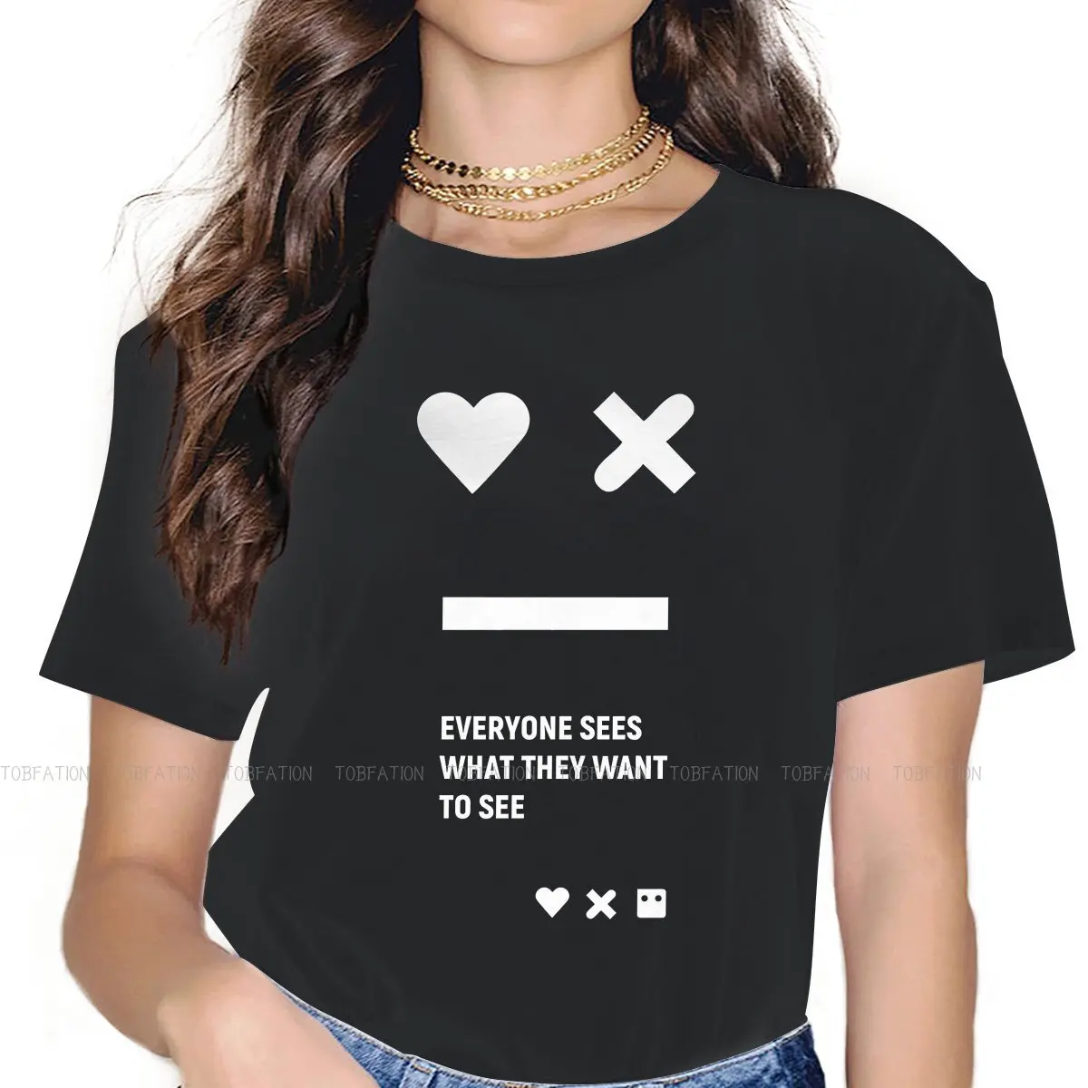 

Love Death And Robots TV Women T Shirt Quote Female Tops Harajuku Funny Tees Ladies 4XL Cotton Tshirt