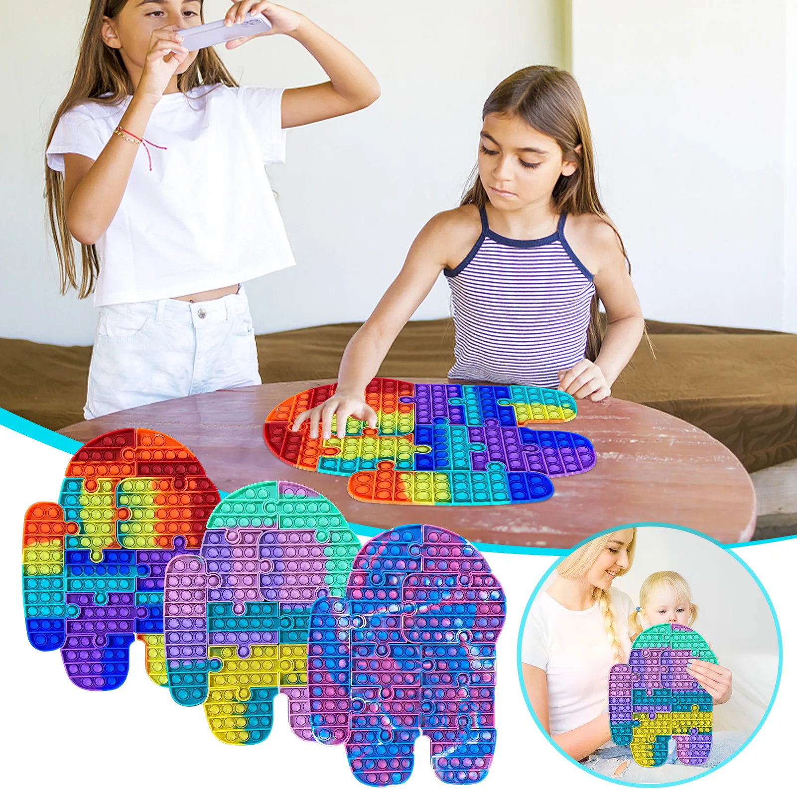 

New Push bubble Large Size Puzzle Chess Pops Games Fingertip Toy Autism Special Needs Pressure Reducer Reliver Stress Dimple Toy
