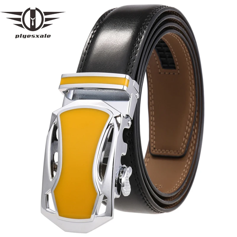 

Black Dark Brown Leather Belt High Quality Alloy Automatic Buckle 3.5cm Width Belts For Men 2021 Brand Designer Waist Strap G240
