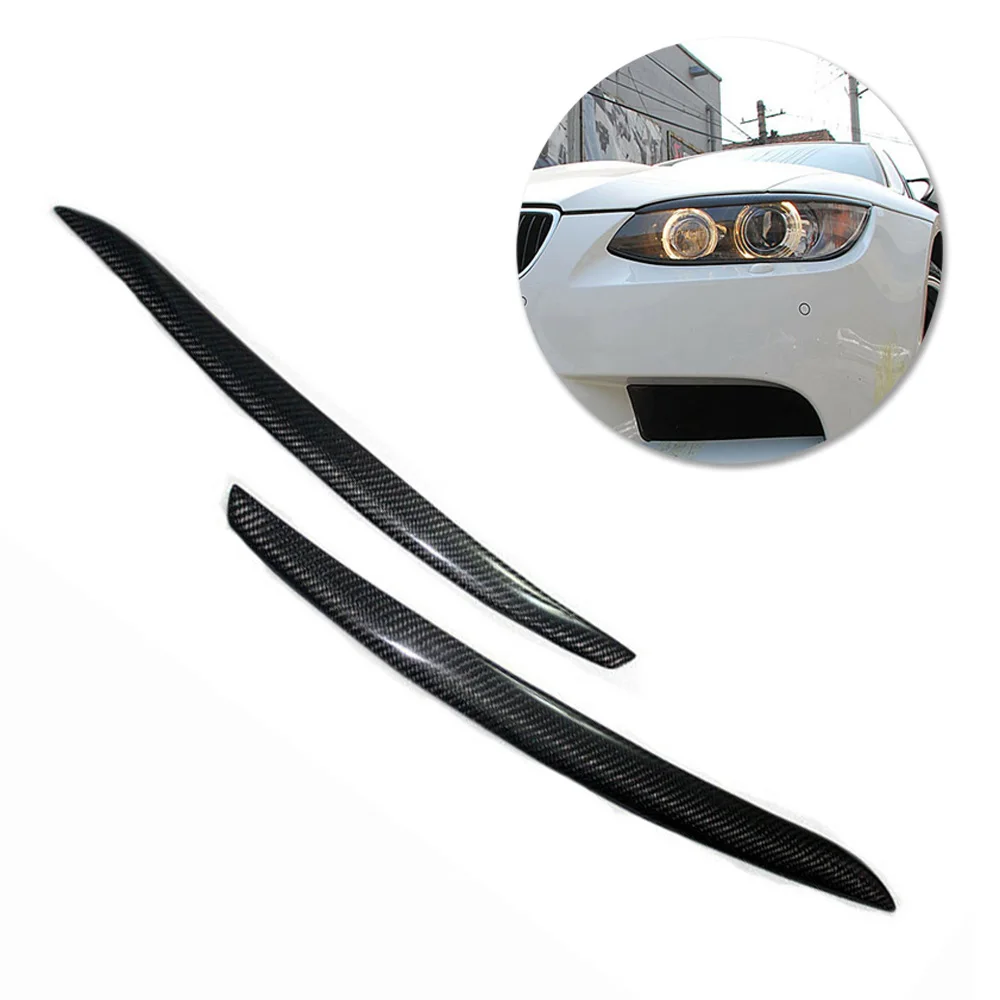 Для BMW E92 E93 & M3 2006 2013 черная фара век Крышка для глаз брови 2 шт|Хромирование| |