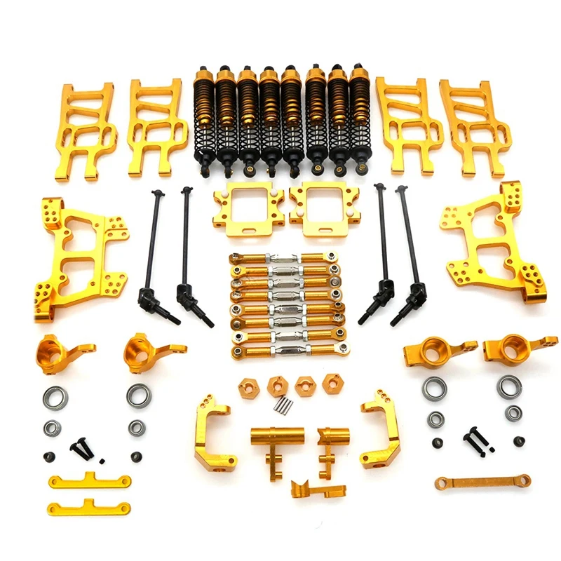 

Metal Upgrade Parts Kit Shock Absorber Suspension Arms for HSP 94111 94108 1/10 RC Car Monster Truck Accessories