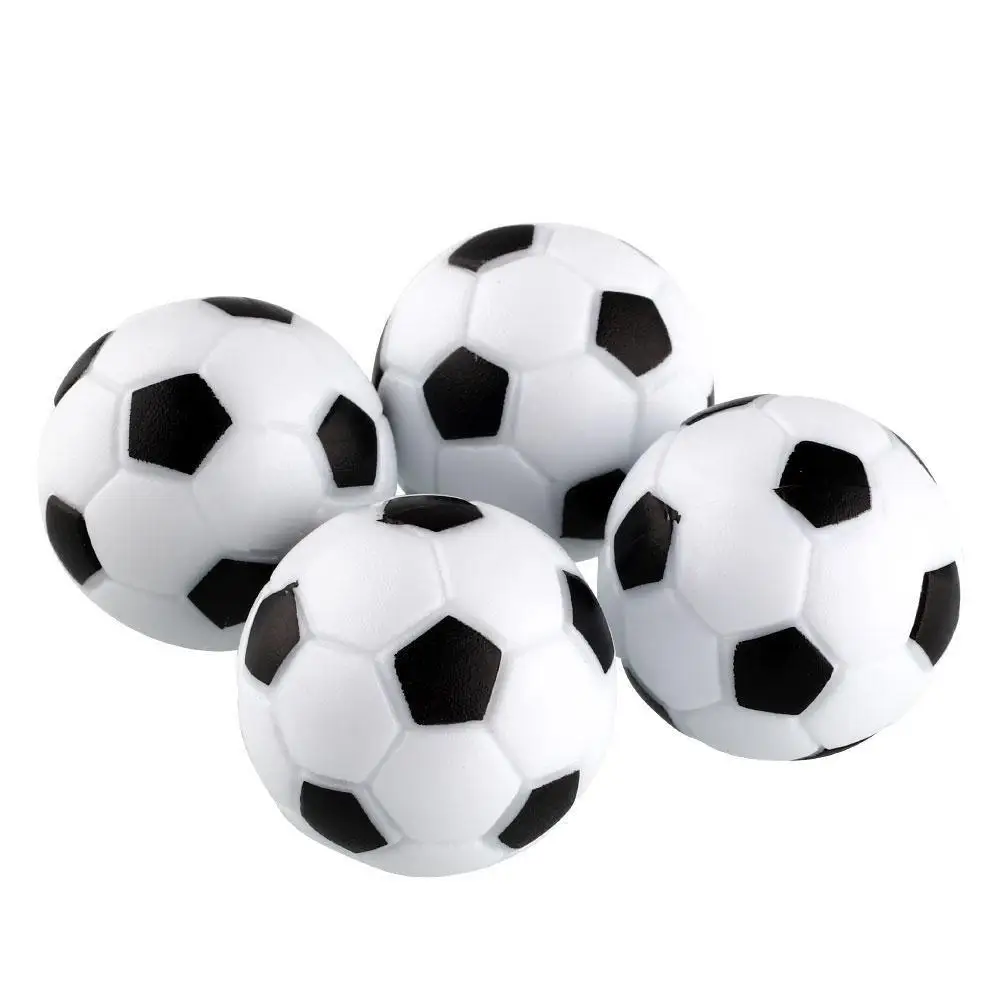 

New Fun Plastic 4pcs 32mm Soccer Table Ball Football Fussball Black+White