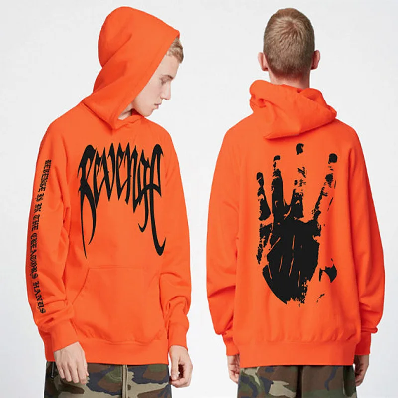 

Xxxtentacion Rap pop Memorial Shirt Print Stereo paste bag fashion casual plush hoodie sweater