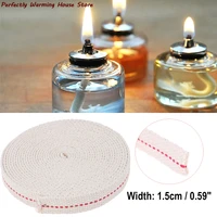 4 5m15ft feet white flat cotton alcohol wick oil lamp wicks burner for glass oil lamps lanterns accessories dropshipping