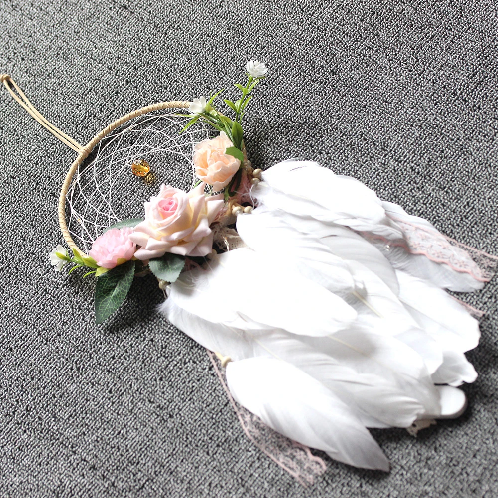 1 шт. домашнее украшение Ловец снов перья ручные тканые украшения колокольчик