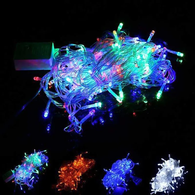 

New Year LED String Light 20M 200LED AC220V AC110V 9 Colors Festoon Lamps Waterproof Garland Holiday Christmas Decor for Outdoor