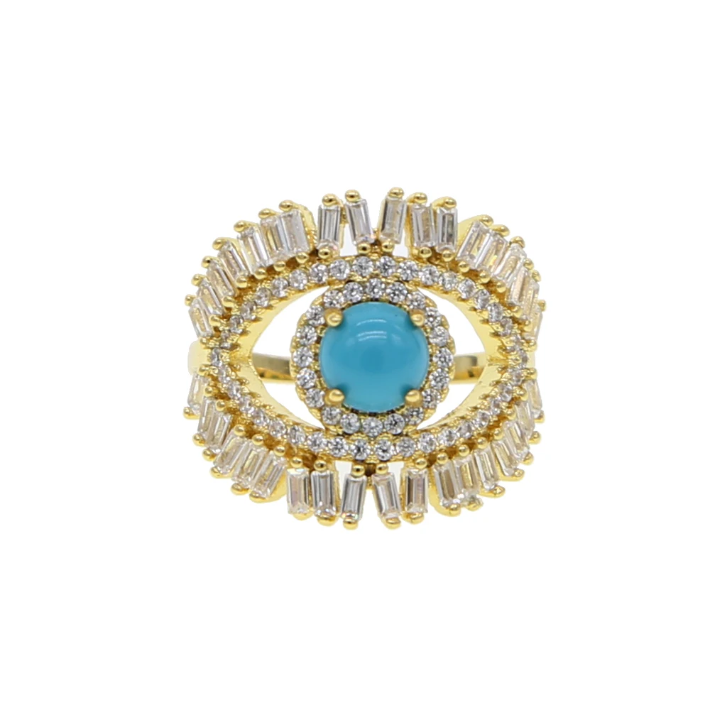 Золотое покрытие высокое качество Круглый Синий огненный опал драгоценный