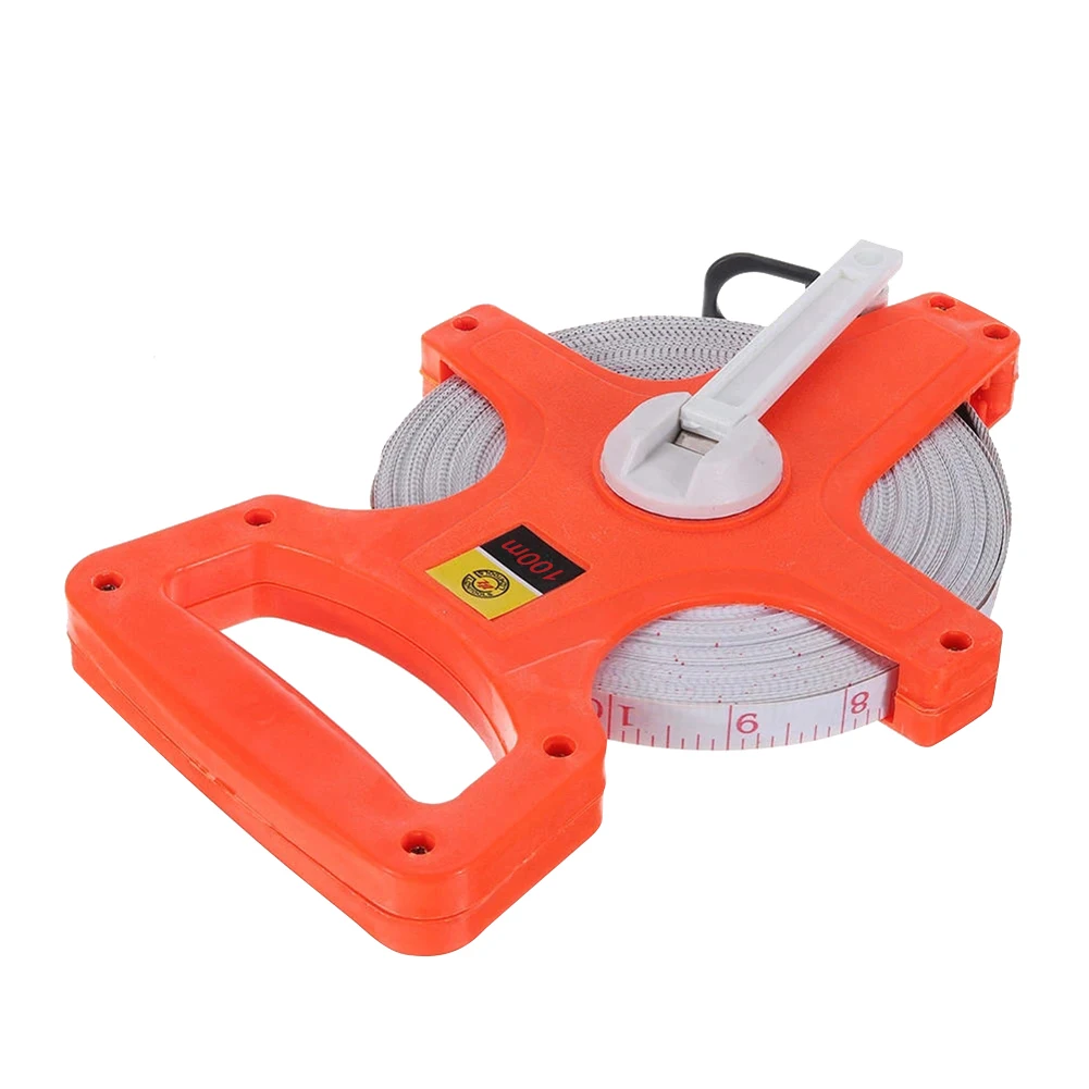

100m Wood Measure Ruler Profile Marking Tool Retractable Fiberglass Tape Measure Open Reel Metric Scale Measuring Ruler