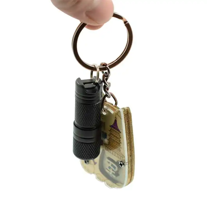 Фото Pocket Mini LED Flashlight USB Rechargeable Portable Waterproof White Light Keychain Torch Super Small Lanterna with Battery Box №4