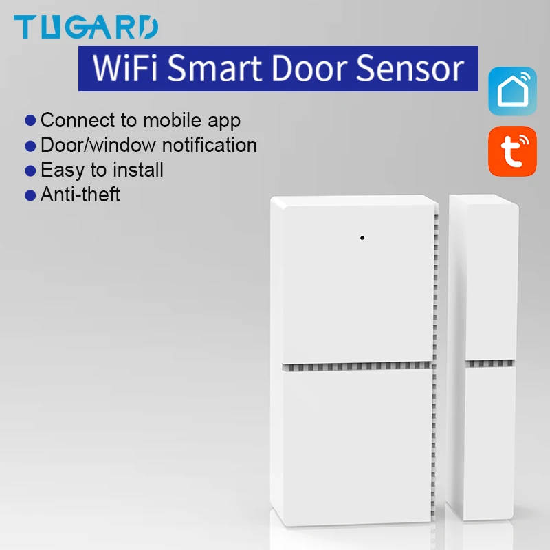 

TUGARD D21 Tuya WiFi датчик для двери умная дверь открыть/закрыть детектор Smartlife датчик окна Охранная сигнализация работает с Alexa Google