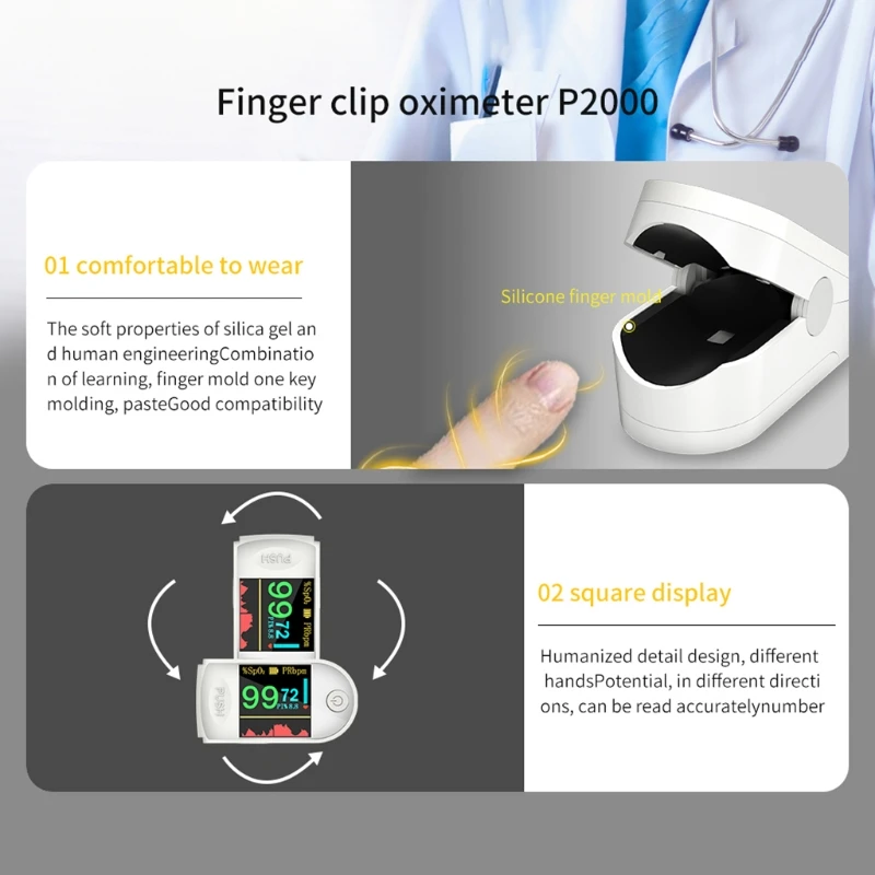 Больше Экран импа Ульс перста окислитель de dedo пульсоксиметр оксиметр на палец