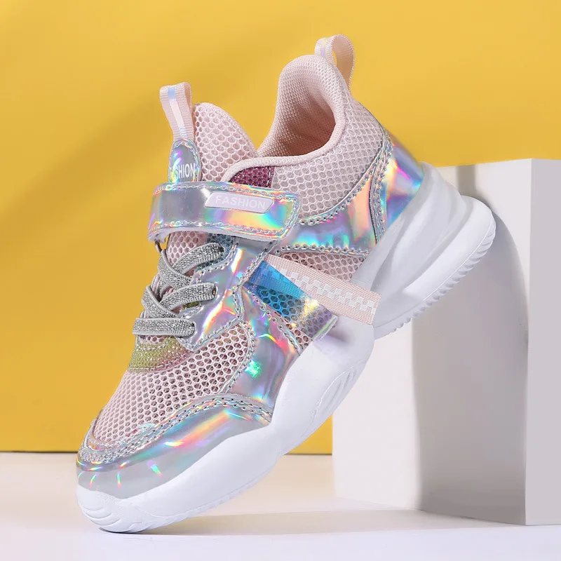 Летняя детская спортивная обувь для девочек Повседневные кроссовки Дышащие