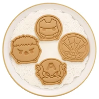 disney marvel iron man spiderman cartoon cookie mold anime superhero characters avengers 3d mould baking tools christmas gifts