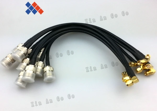 

SMA male plug right angle to N female Jack pigtail cable cord RG58 20cm cable free shipping