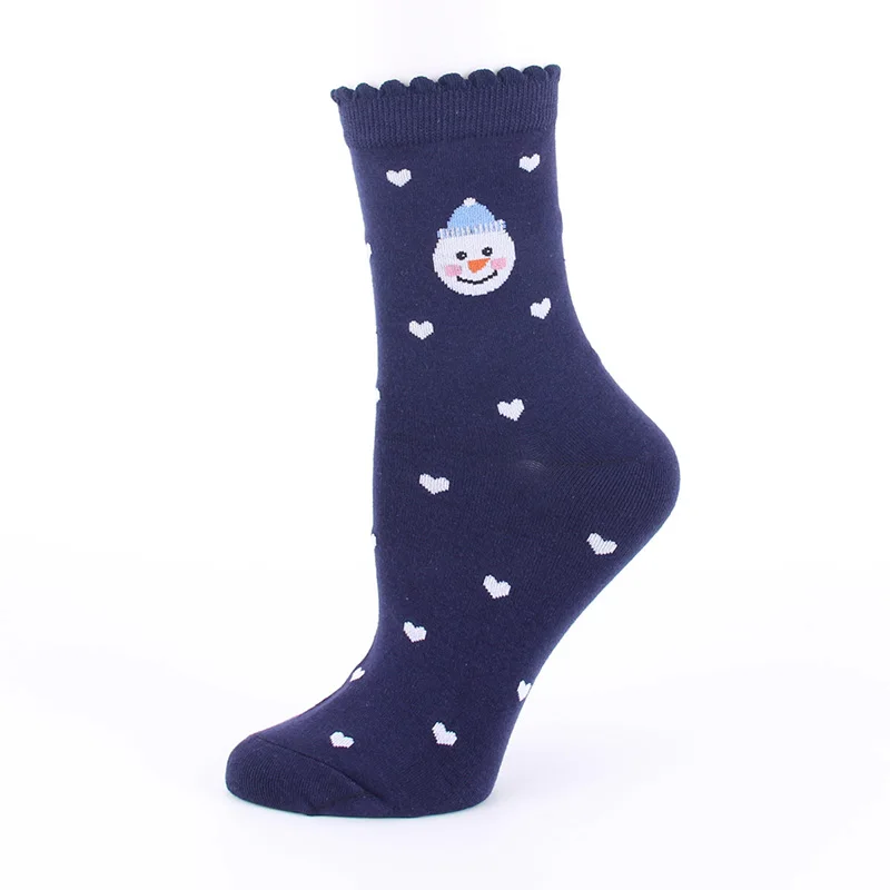 Z Cotton Socks Cute Funny Women Sock Colorful Cartoon Kawaii Santa Elk Socks Christmas Gift For Girls Cute funny design#F - Цвет: Z