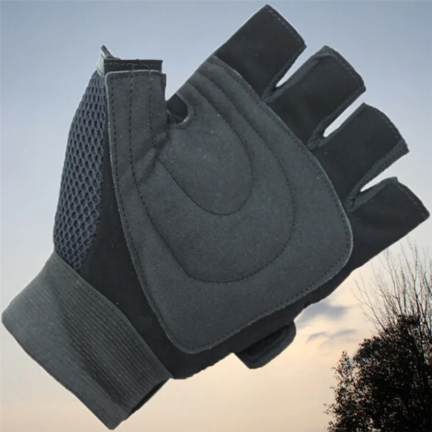 

Outdoor cycling sports breathable sweat net half-finger gloves, super wear-resistant Velcro adjustable wrist gloves