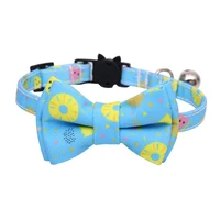 breakaway cat collar with bell and bow tie cute watermelon patterns adjustable safety kitten collar for cats kitty accessories