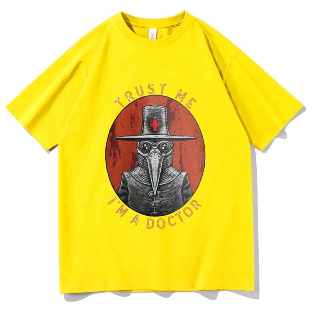 

Humor Trust Me I'm A Doctor Tee Short Sleeve Men Women 100% Pure Cotton T-shirt Halloween Plague Doctor Tshirt Summer Loose Tops