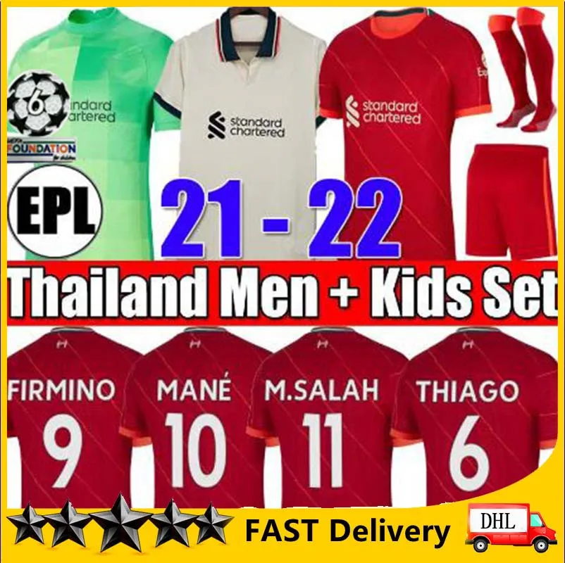 

New 21 22 LVP liverpooling soccer jerseys M.SALAH ALEXANDER HENDERSON DIOGO J ORIGI adult +kids football jersey new patch S-4XL