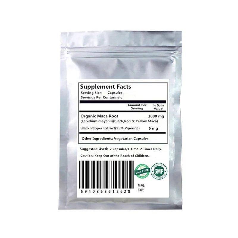 Органическая капсула Maca энергия производительность и настроение упругая