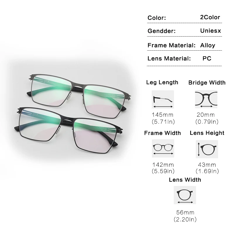 Очки для коррекции близорукости мужчин и женщин квадратная оправа рецептурных