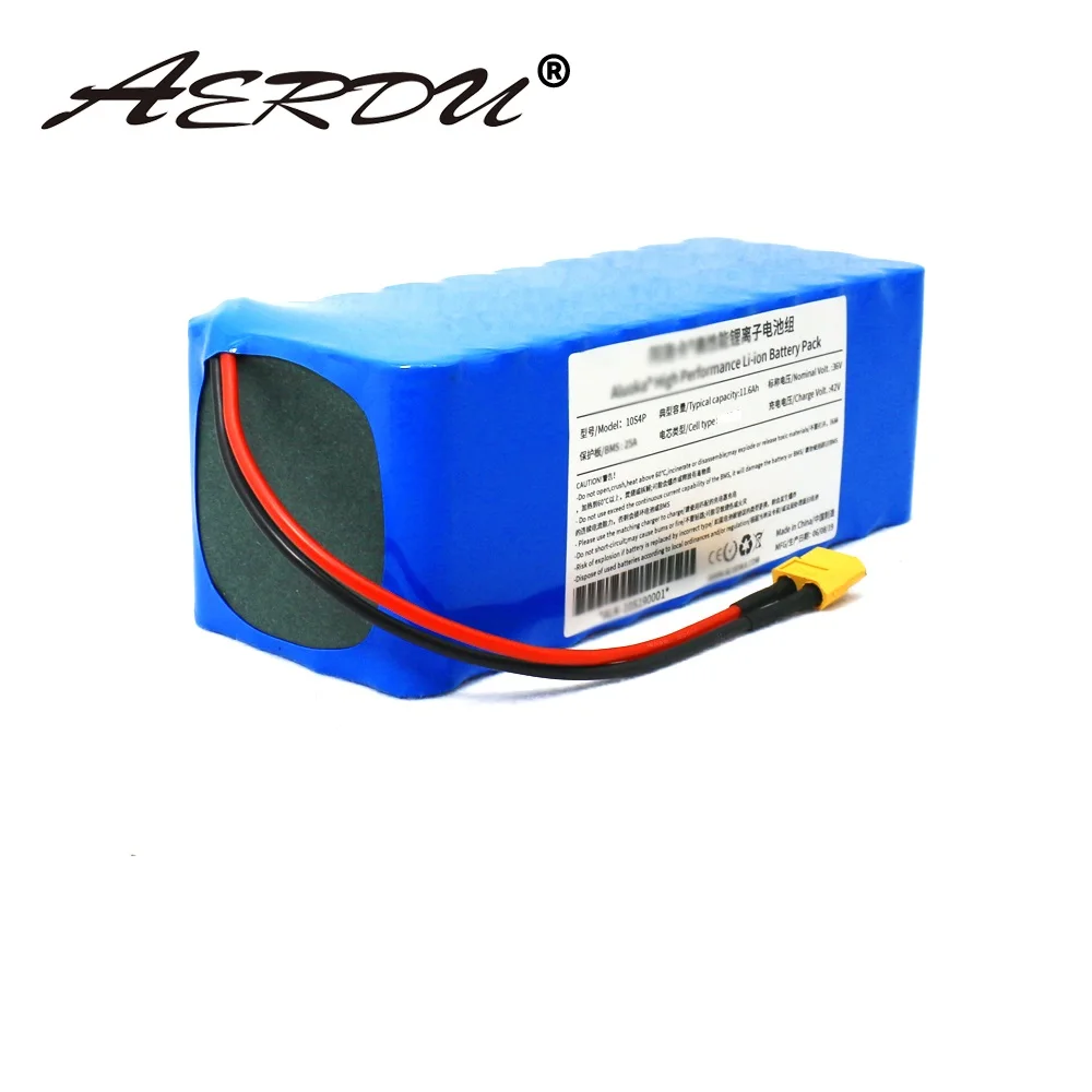 AERDU е байка 36В 10S4P 11.6Ah 250W 300W 500watt литий ионный аккумулятор пакет для