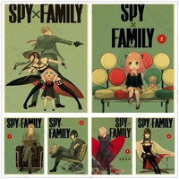 spy x family metal tin sign japanese anime tin sign nursery cartoon pub bar sign vintage metal wall art plates for living room