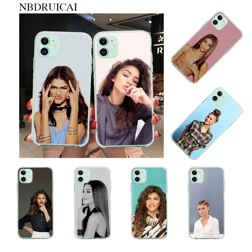 

PENGHUWAN Zendaya Coleman Black TPU Soft Rubber Phone Cover for iPhone 11 pro XS MAX 8 7 6 6S Plus X 5S SE XR cover