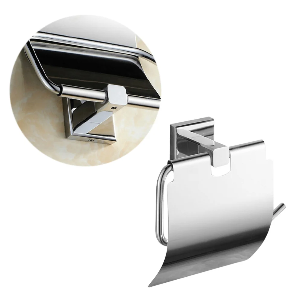 

Bathroom Copper Wall-mounted Tissue Holder Stainless Steel Paper Towel Rack Holder Paper Roll Holder Tissue Organiz