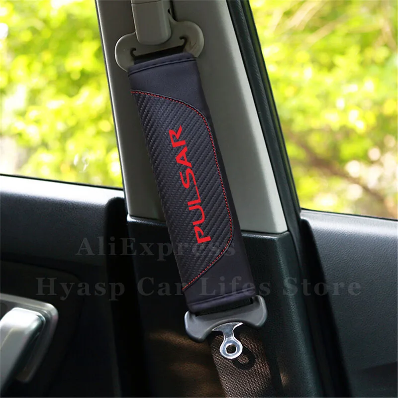 Car Seat Belt Cover Protector for Nissan Pulsar Auto Safety Belt Pad Soft Protective Cover Car Accessories Interior