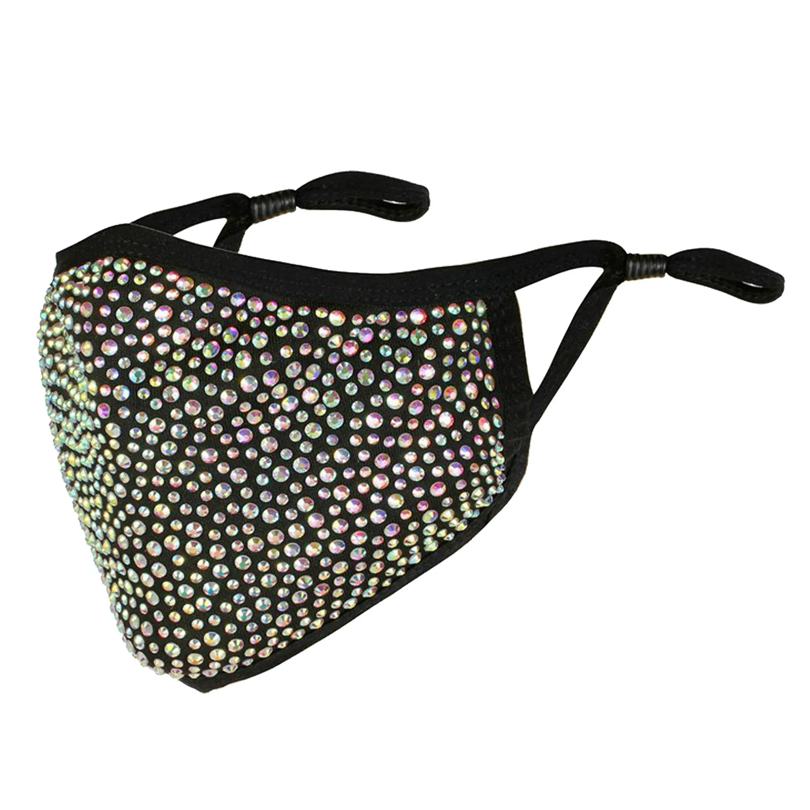 

Unisex Reusable Drill And Hot Cotton Rhinestone Crystals Mask For Mouth Cover Face sunscreen Headband cover mouth Facemaske