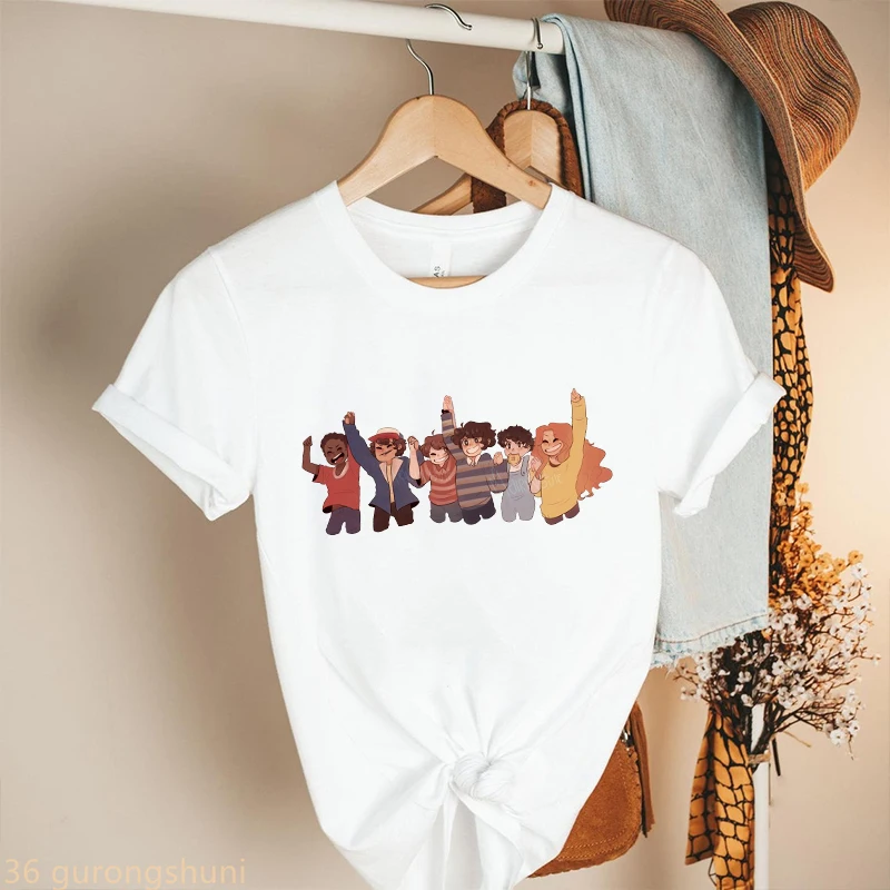 

Funny Stranger Things Season 4 T Shirt Black T-Shirt Women Clothes Female Clothing Short Sleeve T-Shirts 90s Tee Tops