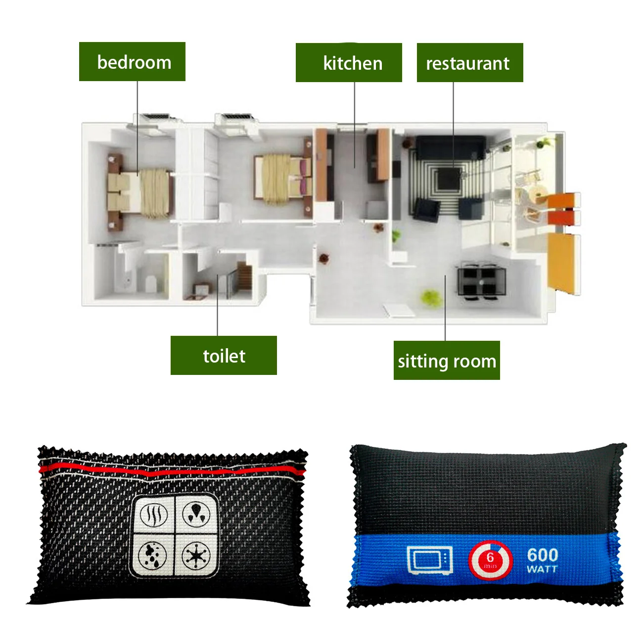 

Silicone Desiccant Car Dehumidifier Moisture Damp Absorber Car Interior Desiccant for Home Closets and Cars