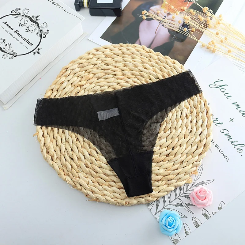 2019 New Thong Women's Mesh No Trace One-piece Ultra-thin Ladies Panties Sexy Solid Color Low Waist G-String For Women | Тематическая