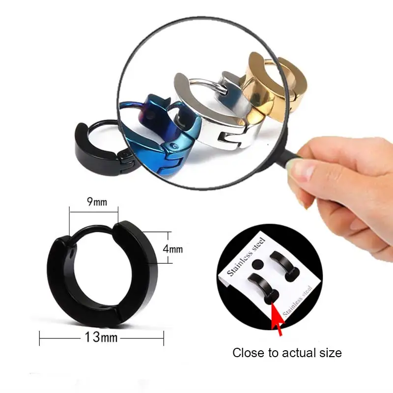 Распродажа серьги из нержавеющей стали золотого серебряного синего цвета для