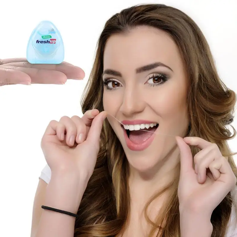 Зубная нить 50 м вощеная мятный аромат гигиена полости рта | Красота и здоровье