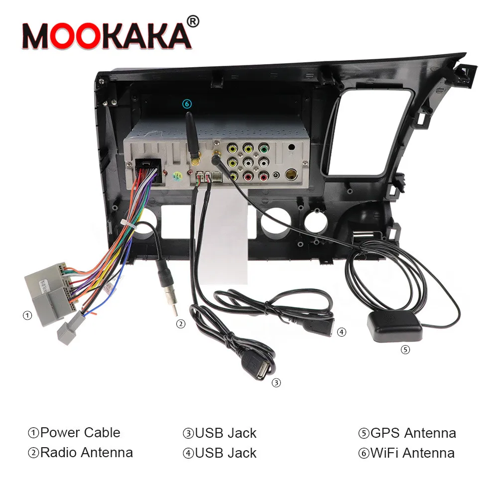 Автомобильный мультимедийный проигрыватель на Android 10 0 4G GPS для Honda Civic 2006 2007 2008 2011