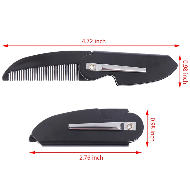 

1PCS Pocket Folding Comb Portable Foldable Beard Comb Foldable Straightening Comb Men's Beard Styling Tool