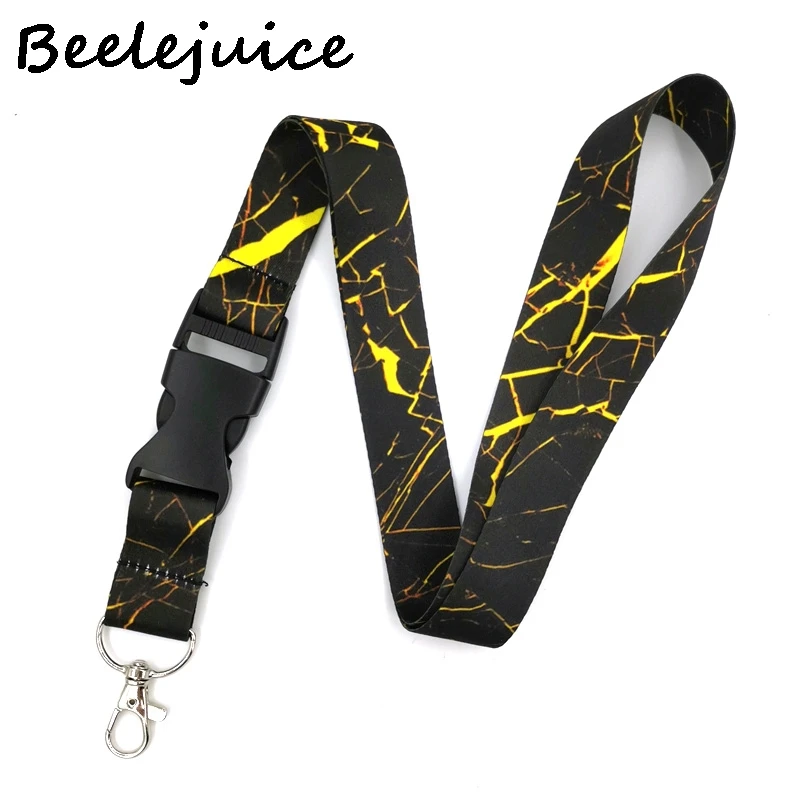 marble pattern neck strap lanyard keychain mobile phone strap id badge holder rope key chain accessories gift webbings ribbons free global shipping