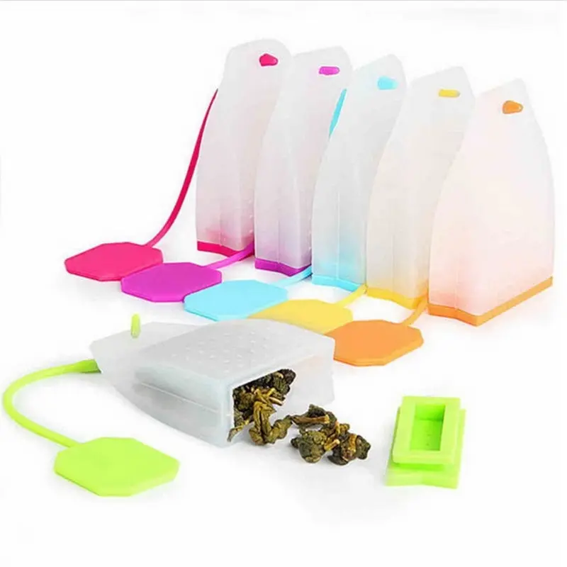 

Food-grade Silicone Tea Bags Colorful Style Tea Strainers Herbal Loose Tea Infusers Filters Scented Tea Tools
