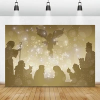 laeacco jesus birth backdrops for photography nativity scene baby newborn party poster photocall photographic background