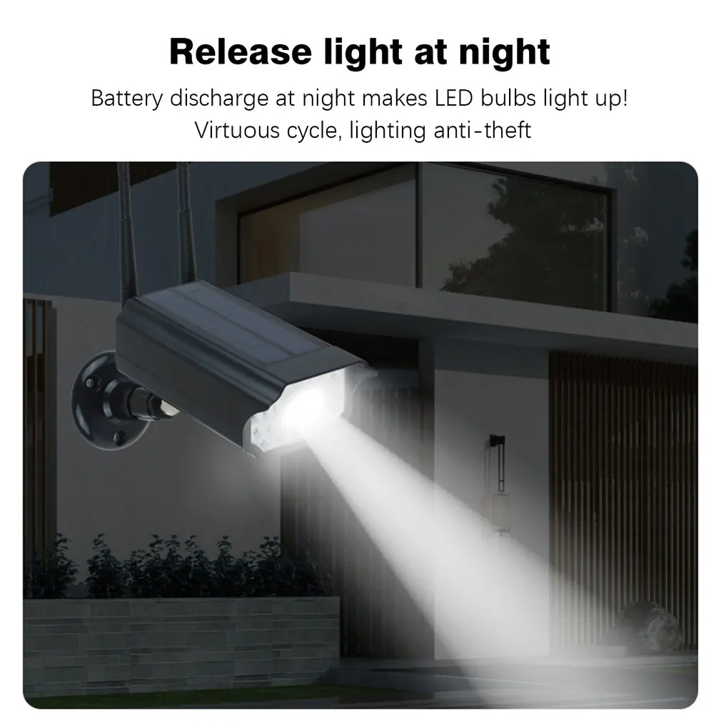 

Solar LED Light Dummy Security Camera IP65 Waterproof PIR Motion Sensor Outdoor CCTV Fake Surveillance Simulation Camera New2020