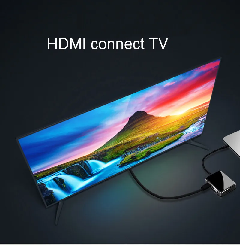 Ajiuyu USB C HDMI кабель Тип C к HDMI VGA разъем адаптера USB-C HDMI конвертер type-C Thunderbolt 3 док-станция для MacBook Pro Air Multi