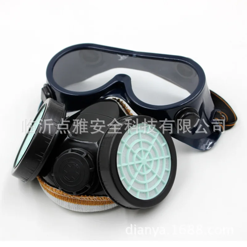 

Filtration Dual Protective Dust Face Respirator Laboratory Safety Adult Chemical Gas Mask Active Carbon Painting