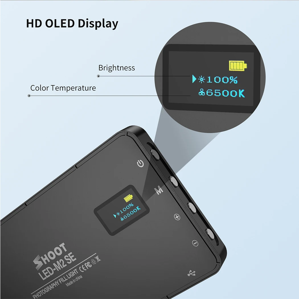

RGB Video Lights, LED Camera Light 360 Full Color Portable Photography Lighting, Rechargeable CRI 95+ 3000-6500K Dimmable Panel