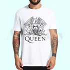 Футболка Freddie Mercury с принтом музыкальной группы The Queen, топы на весну и лето, повседневные футболки с коротким рукавом для мужчин и женщин