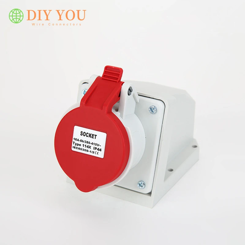 Водонепроницаемый промышленный Штекерный разъем 16 А 4 контакта 380 415 В IP44 3P +