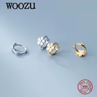 Женские серьги-кольца из серебра 925 пробы, с застежкой